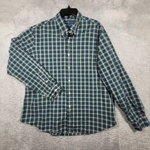 Ralph Lauren Shirt Mens 2XL Green Plaid Button Up Long Sleeve